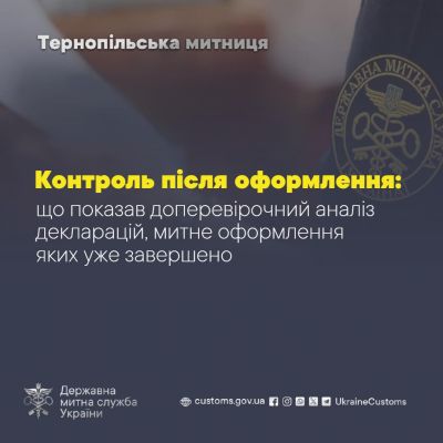Контроль після оформлення: що показав доперевірочний аналіз декларацій, митне оформлення яких уже завершено