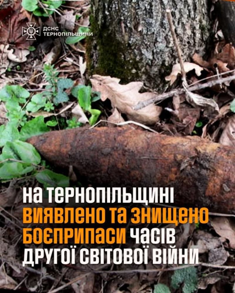 На Тернопільщині знищили вибухонебезпечні предмети