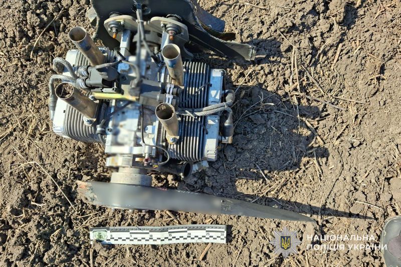 На Тернопільщині вибухотехніки поліції знешкодили бойову частину "шахеду", яка не здетонувала