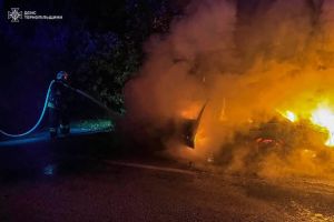 На Тернопільщині вщент згорів автомобіль