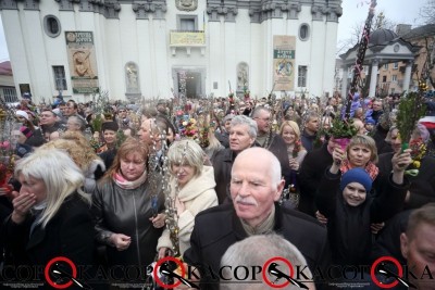 У благословенну Вербну неділю тернополяни освятили вербові гілочки (фото)