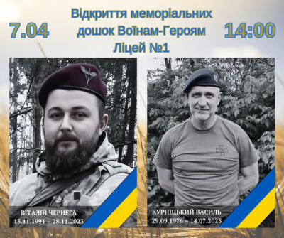 У громаді на Тернопільщині відкриють меморіальні дошки двом полеглим захисникам