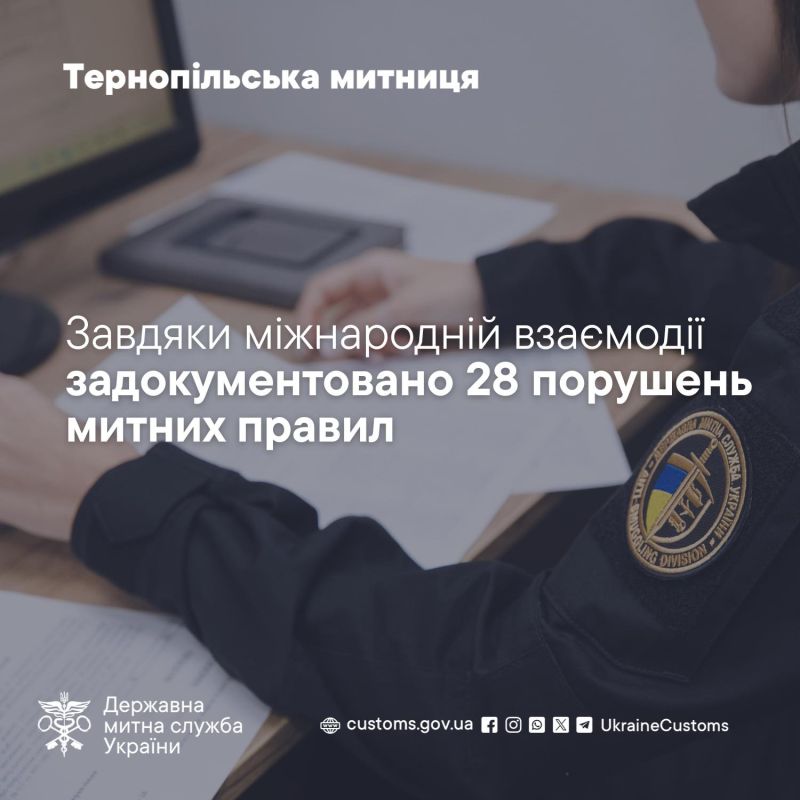 Завдяки міжнародній взаємодії тернопільські митники задокументували 28 порушень митних правил