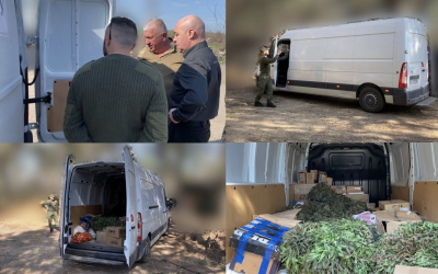 Сергій Надал повіз на фронт вантажний бус для тернопільських артиллеристів